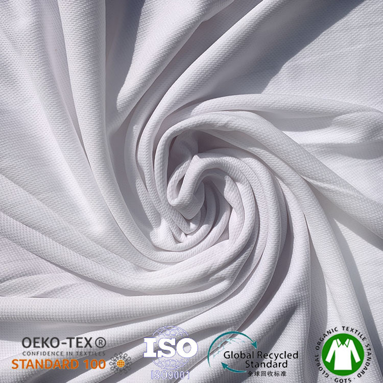 GRS认证RPET可回收环保75D鸟眼布T恤面料