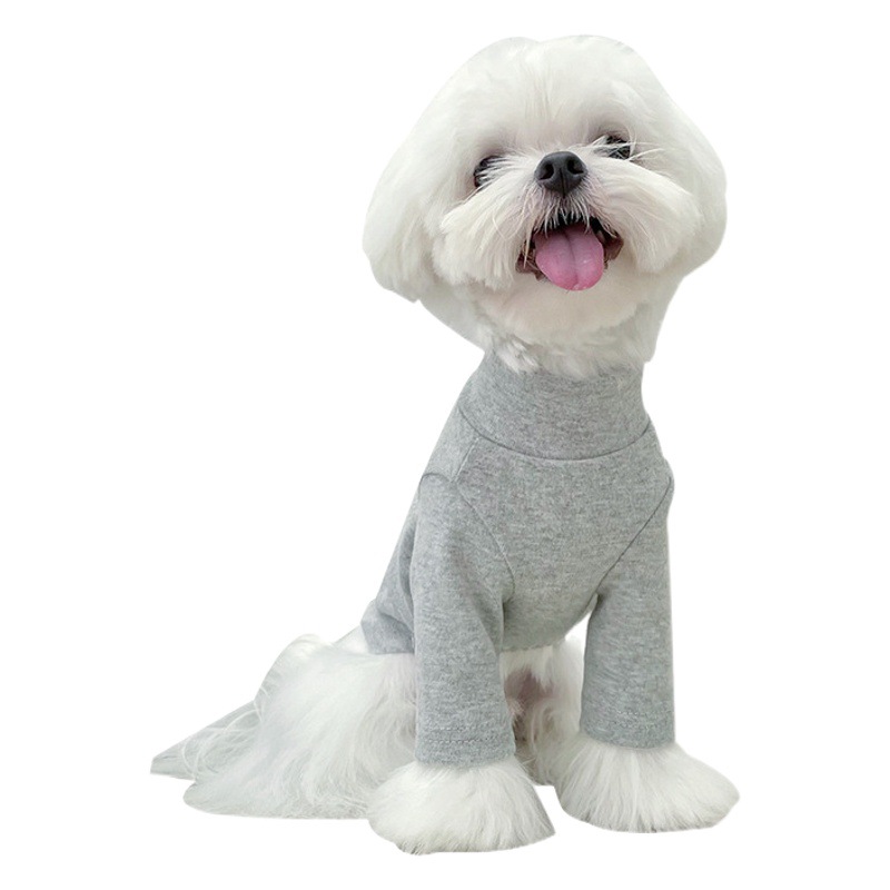 Nueva camisa de fondo para mascotas ropa de cachorro de peluche perro pequeño gato en casa primavera y otoño invierno transfronterizo AliExpress