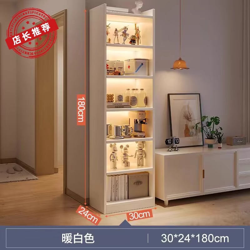 Armario de almacenamiento de varias capas junto al mueble de TV, armario de exhibición de sala de estar, estantería estrecha para el hogar, armario de almacenamiento para el dormitorio, armario de piso a techo