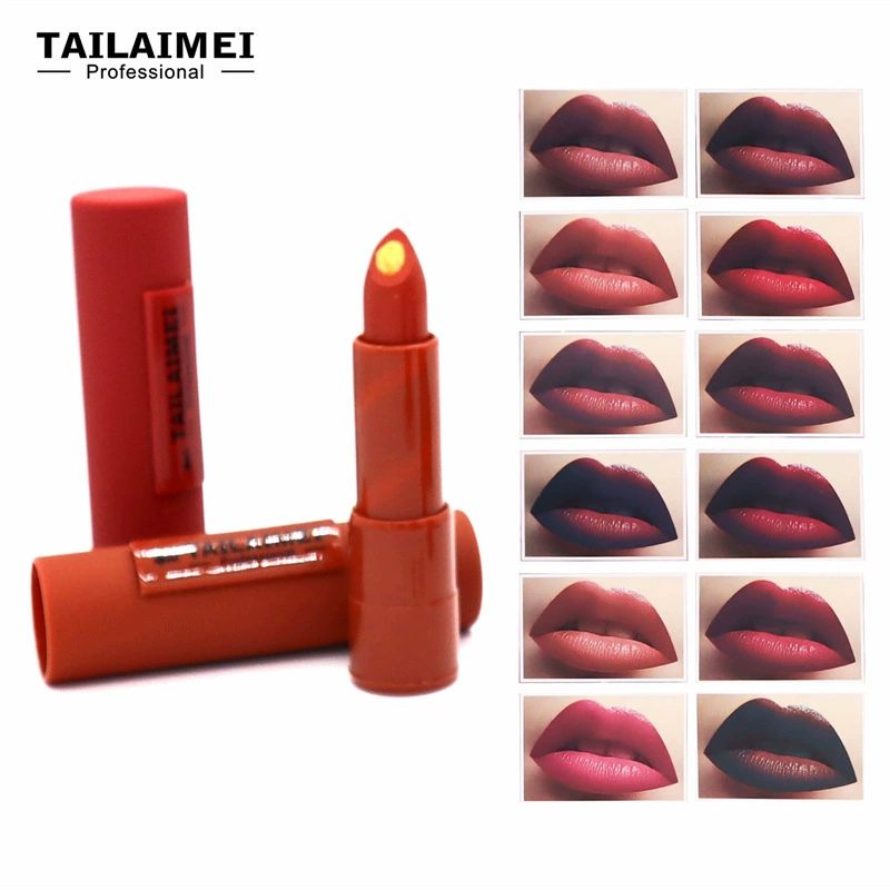 Помада (TAILAIMEI) 12 цветов, матовая стойкая, микро-мерцание, 3,6 г