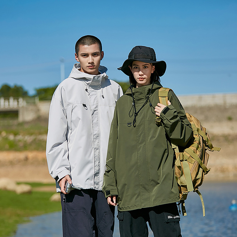 Beginner Ski Jacket Couple Style Softshell Jacket with Fleece Lining Men's Trendy Cool Ins Hooded Coat