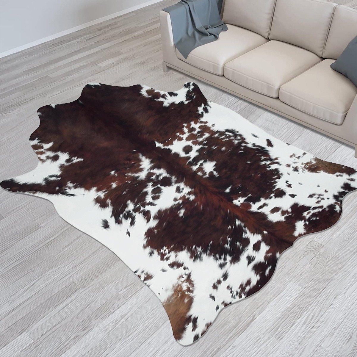 Amazon temu imitación de cuero de vaca sala de estar dormitorio sofá decoración del hogar alfombra de suelo resistente a la suciedad fácil de cuidar alfombra de forma especial