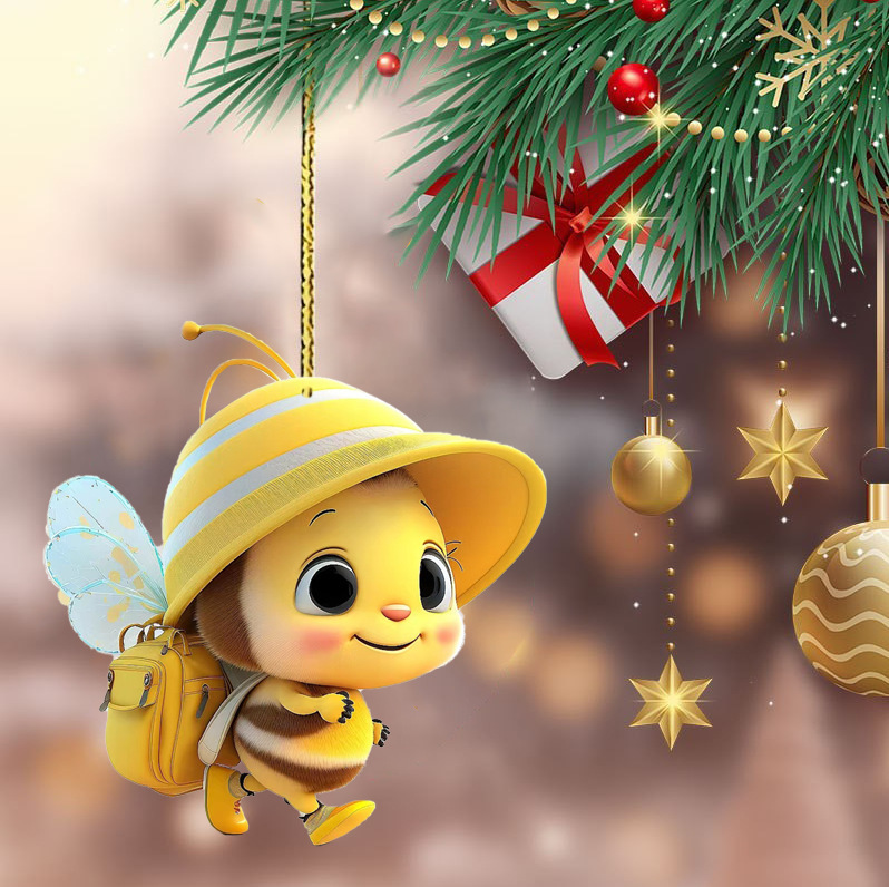 Transfronterizo Amazon nuevo pequeño abeja decoración de vacaciones colgantes de automóviles acrílico abeja decoración de vacaciones colgantes image 8