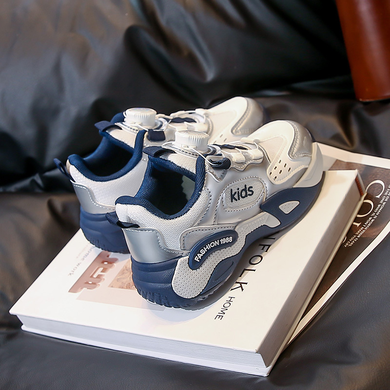 Scarpe da ginnastica robuste per bambini – Scarpe da basket in pelle PU impermeabili per ragazzi e ragazze – Leggere e antiscivolo per giocare all'aperto_voghion.com