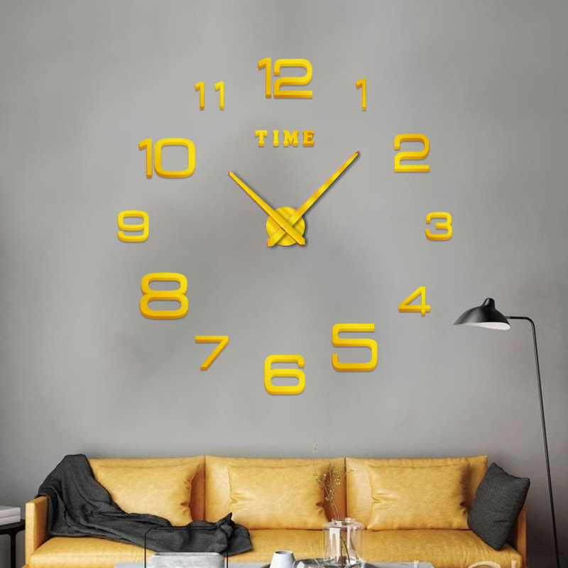 钟表挂钟客厅家用时尚简约现代创意挂墙简约卧室书房镜面钟壁钟