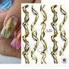 Nail stickers, platinum marble line adhesive fake nails for nails, suitable for import, new collection