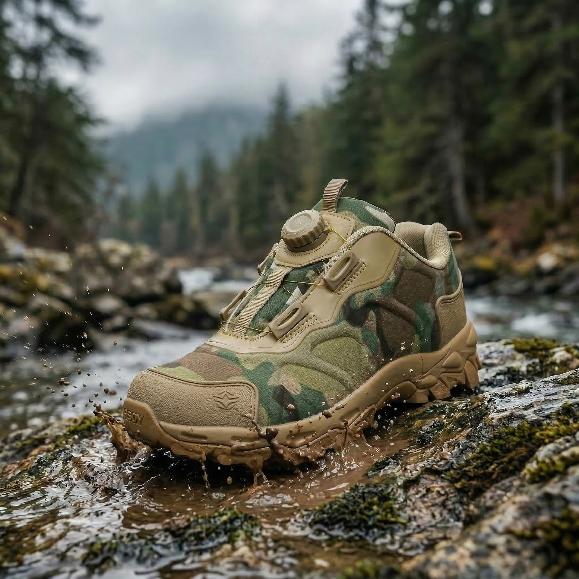 Esdy Outdoor Hiking Shoes for Men, Professional Tactical Training Hiking Sports Shoes, Non-Slip, Wear-Resistant, Puncture-Proof Off-Road Shoes