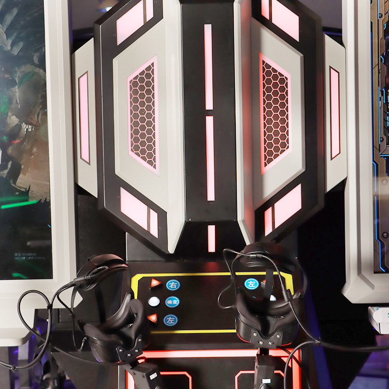 Interactivo interior en línea para dos jugadores VR futuro campo de batalla inmersivo simulación de guerra sensación física equipo de entretenimiento virtual de ocio