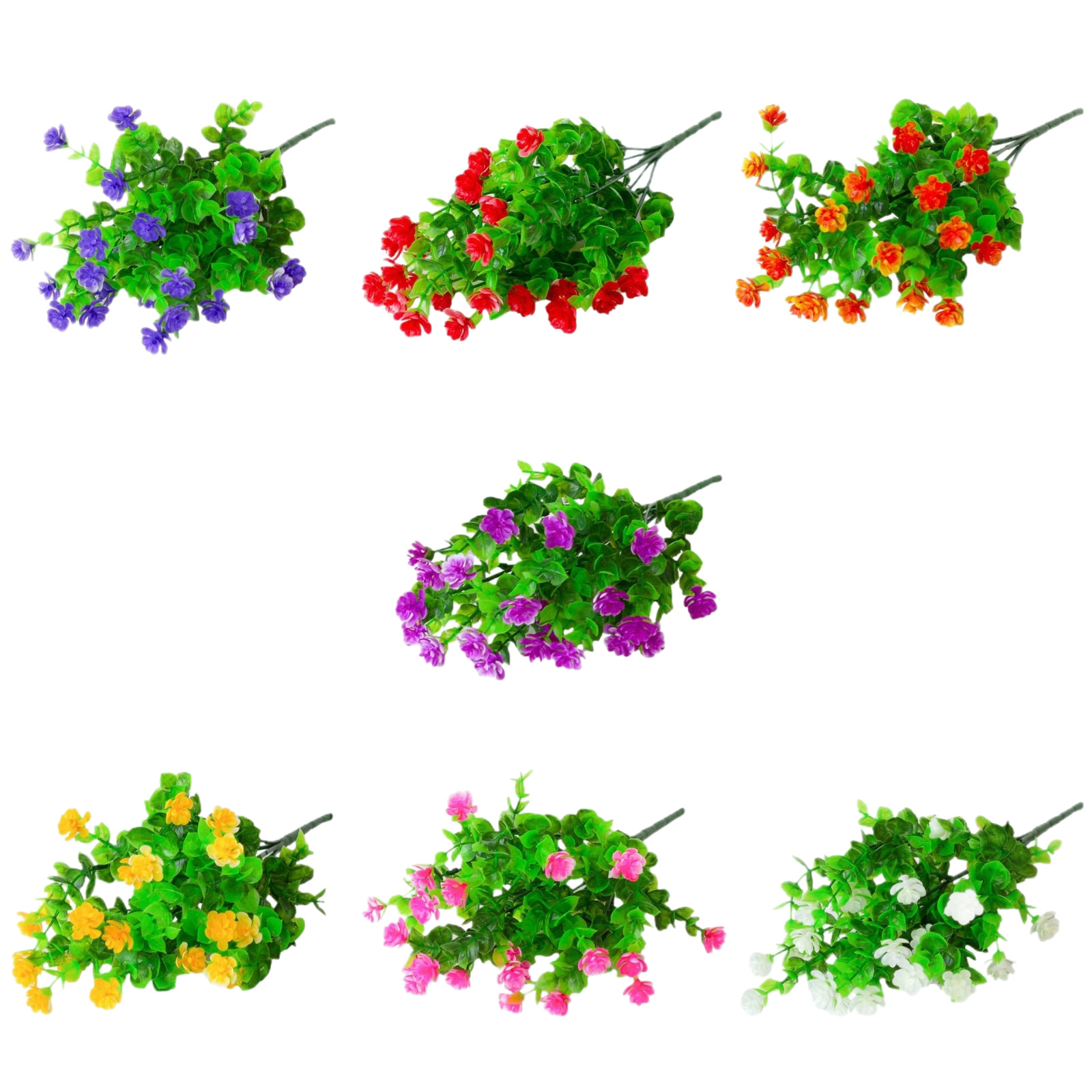 Amazonas eucalipto camelia simulación gypsophila flor artificial Qizha decoración de manojo de camelia eucalipto