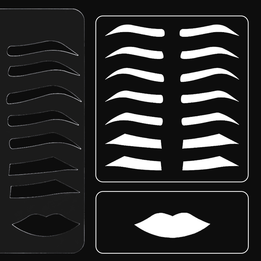 Acrylic eyebrow shaping template for practice, eyebrow stencil, eyebrow drawing practice template, universal eyebrow stencil for embroidery.