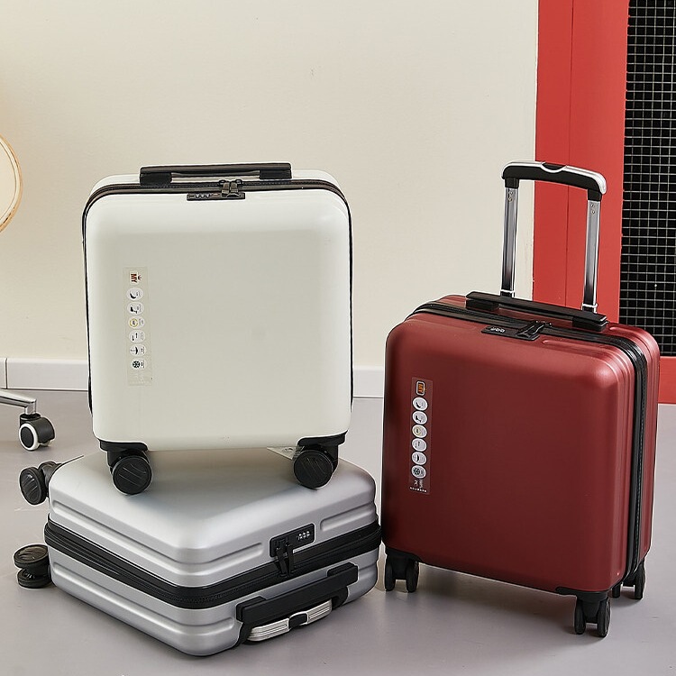 PC wear-resistant luggage 18inch small lightweight travel suitcase for women, men's business carry-on password lock trolley suitcase 20 PC wear-resistant luggage 18inch small lightweight travel suitcase for women, men's business carry-on password lock trolley suitcase 20