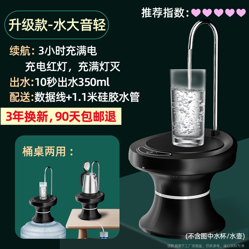 블랙 + 업그레이드되고 확대된 트레이 + 더 빠른 물 배출 + 매우 조용함