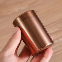 迷你螺纹钛合金茶叶罐旅行茶密封小罐包装盒金属旋口罐环保铝罐