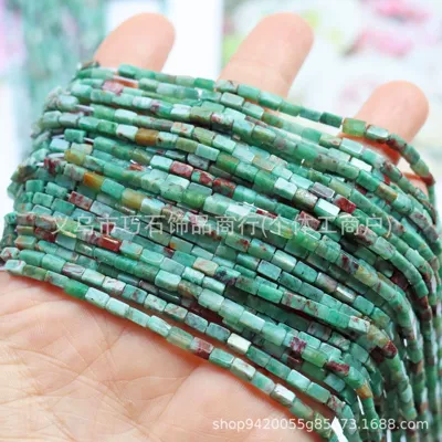 Zərgərlik ara hissələri | Stone Rectangular Loose Beads Agate - natural-australian-jade-24mm