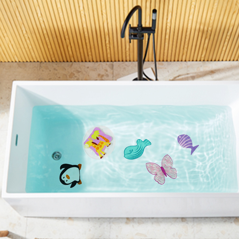 PVC bañera baño niños antideslizante alfombra de dibujos animados baño bebé lindo bañera antideslizante ventosa pequeña alfombra de piso