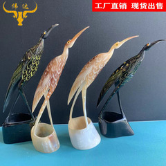 牛角工芸品牛角鶴彫刻牛角置物牛角装飾品牛角櫛メーカー