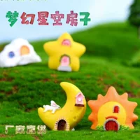 Микро-пейзаж Dream Star пустой дом-источник фабрики песочница коробка украшение модели небесного солнца луны облака звезды
