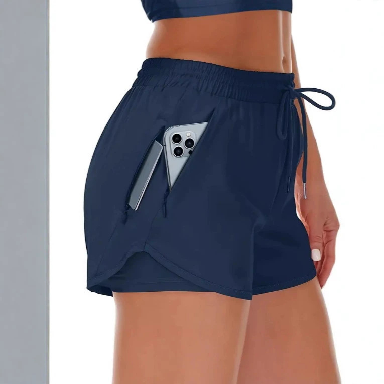 Amazon Cross-Border Summer Women's 5inch Sports Running Shorts Quick-Dry Lightweight Fitness Shorts with Zipper Amazon Cross-Border Summer Women's 5inch Sports Running Shorts Quick-Dry Lightweight Fitness Shorts with Zipper