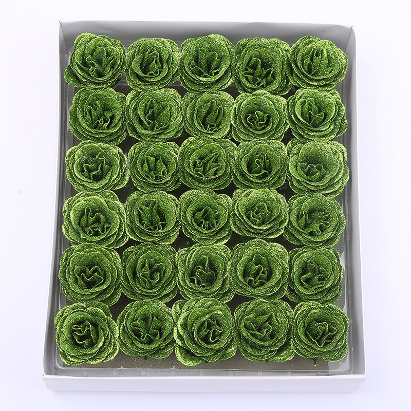 Venta directa de fábrica Crystal Rose Gold Pink Flower Head Blue Enchantress Ramo de San Valentín Material de bricolaje Rosa brillante