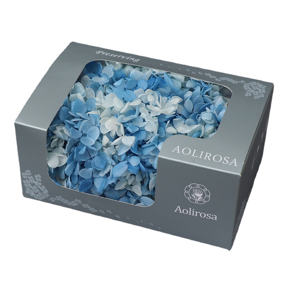 Grado A gradiente de madera Hortensia gradiente Hortensia flor eterna unicornio flor seca Hortensia flor eterna al por mayor