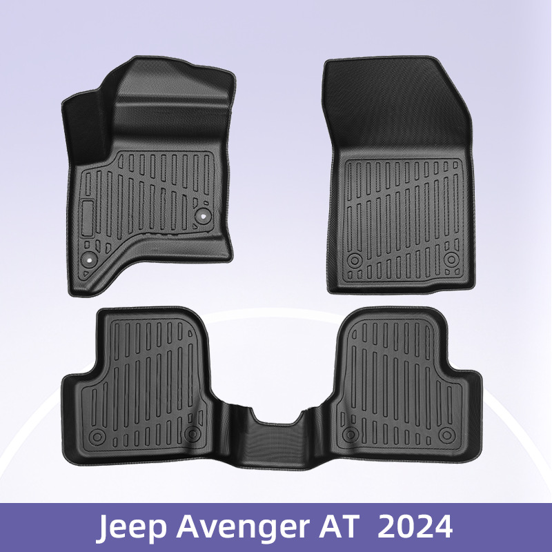 Europa para Jeep Avenger AT híbrido 2024 3D todo el tiempo TPE almohadilla de pie de automóvil