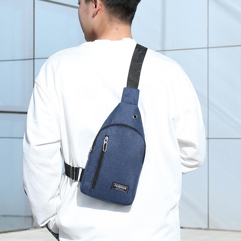 Nuevo bolso de pecho casual de los hombres transfronterizos estilo coreano impermeable Oxford tela deportes bolsa pequeña bolsa de hombro bolso bandolera mochila