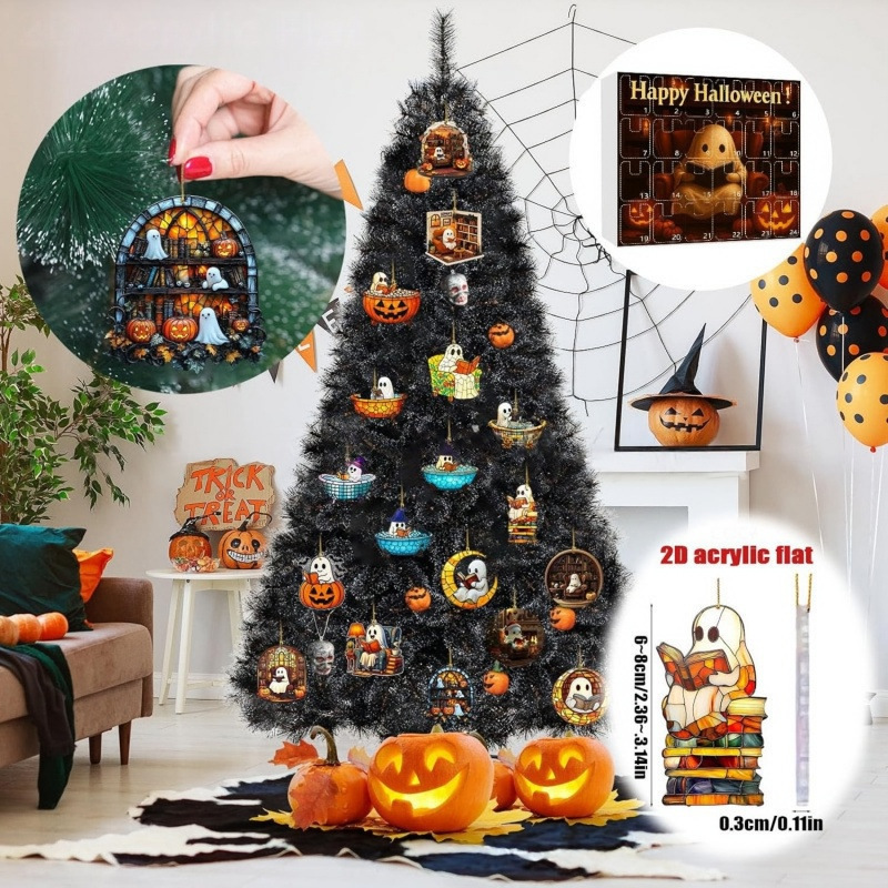 Halloween Countdown Calendar万圣节倒计时日历 2025-24 PCS|undefined