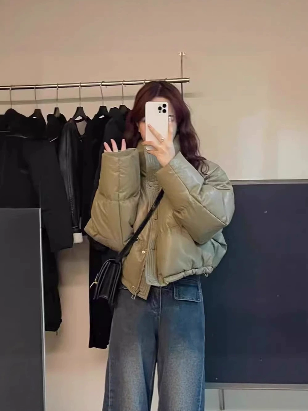 Пуховик Short Down Jacket (Teen) Oversize, толстый пуховик, легкий 0,51 кг
