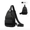 Nylon one-shoulder bag, capacious chest bag for leisure, 2023 collection, Korean style