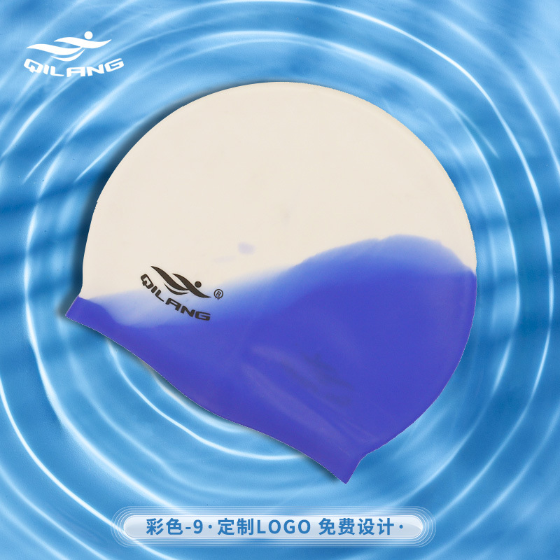 Sombreras de baño de silicona para adultos y niños personalizadas con logotipo de tamaño para hombres y mujeres impermeables para proteger los oídos sin estrangular la cabeza gorra de baño de alta elasticidad