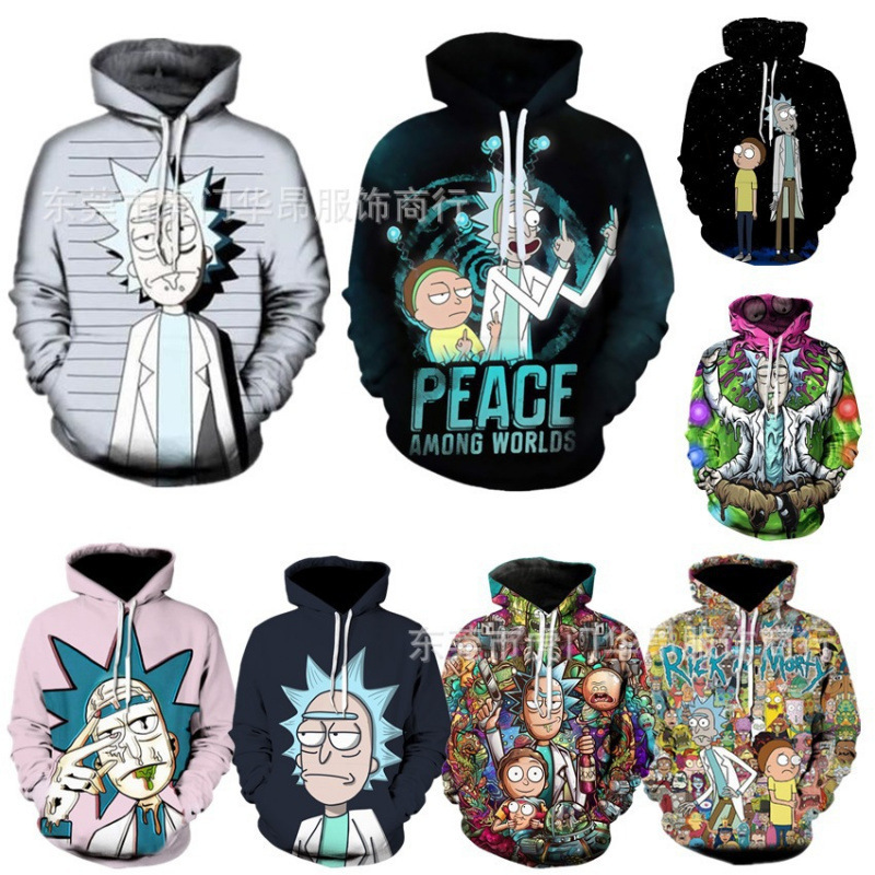 2025 cross-border new product Rick and Morty Season 6 cosplay hoodie for men and women with printed design, direct from the manufacturer 2025 cross-border new product Rick and Morty Season 6 cosplay hoodie for men and women with printed design, direct from the manufacturer