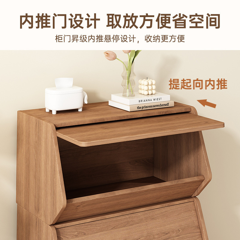 Freedom Combination Wooden Bedside Cabinet Children's Toy Storage Cabinet Bedroom Small Low Bookshelf Home Bedside Shelf