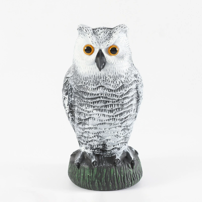 Симуляционная пластиковая сова дворовый сад украшение литьё crafts уличная охота приманка отпугнуть птиц и мышей круглая морда
