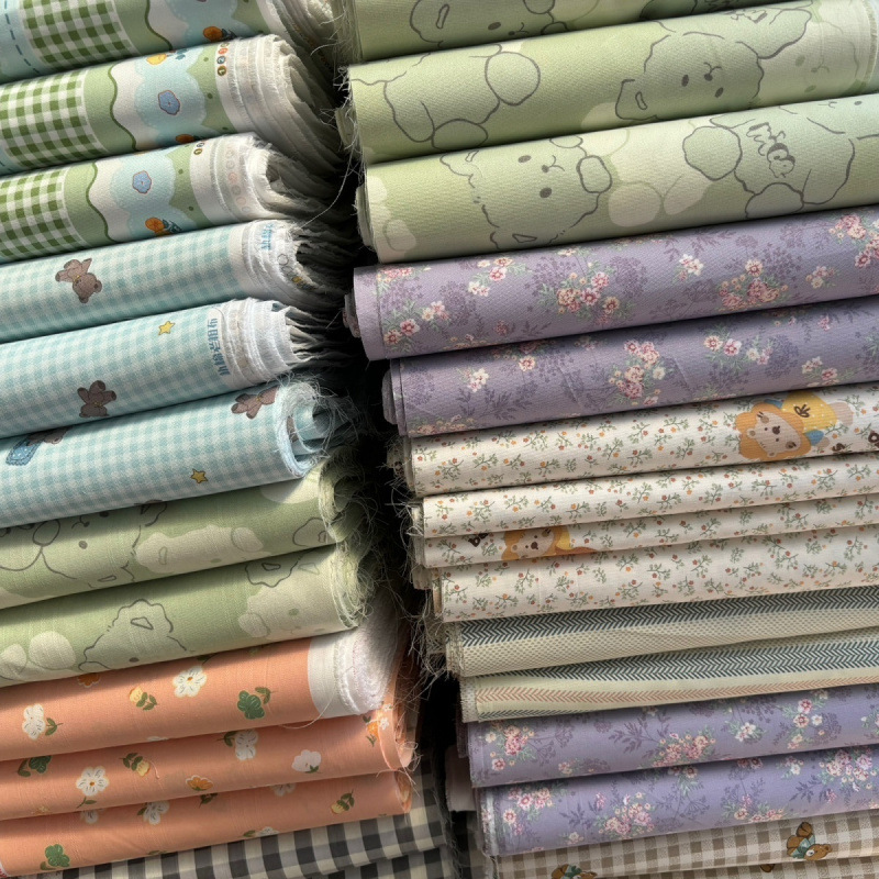 各种碎花老粗布刀口布偏软适合各种手工拼接制作不是全棉粗布五斤
