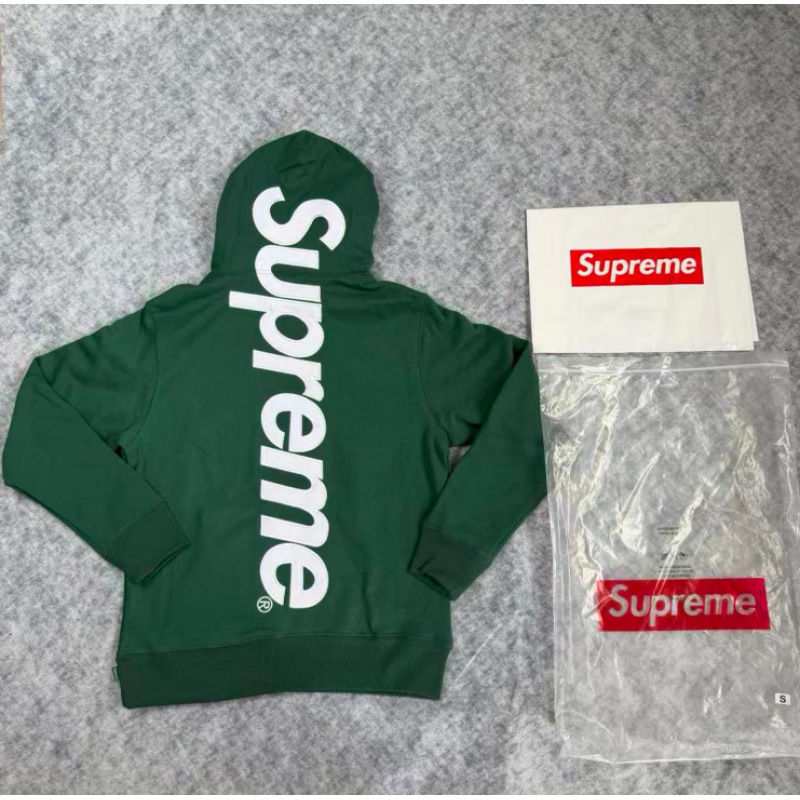 E550 # Classic large logo hooded sweatshirt dark green / S