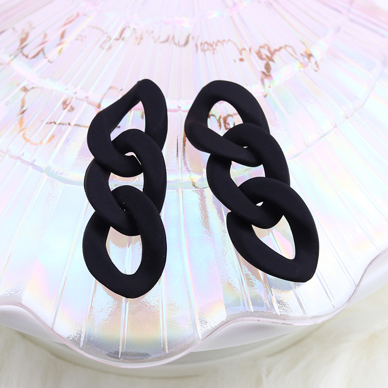 13g Weight Drop Earrings Classification 1 Pair Quantity Daily Occasion Acrylic Material Geometric Pattern Women'S Gender Spray Paint Design Simple Style Style 1 Pair Simple Style Geometric Spray Paint Arylic Drop Earrings 4
