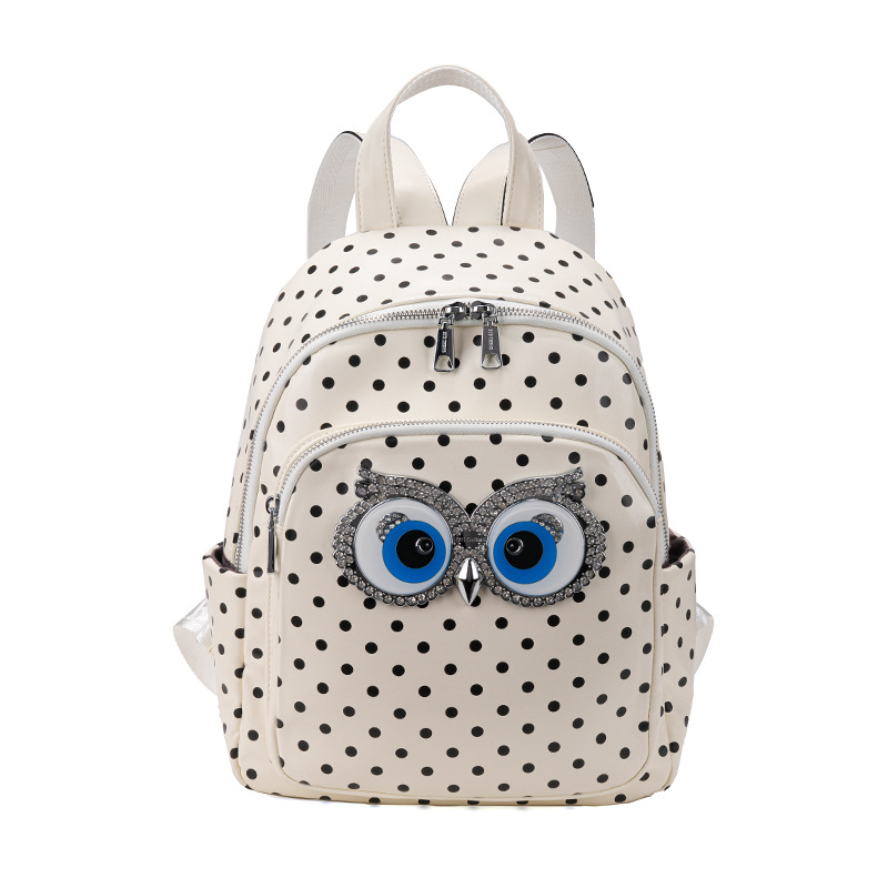 Mochila de moda damas onduladas de moda mochila de estudiantes con cremallera de gran capacidad de diseño de viaje de moda 2881 #