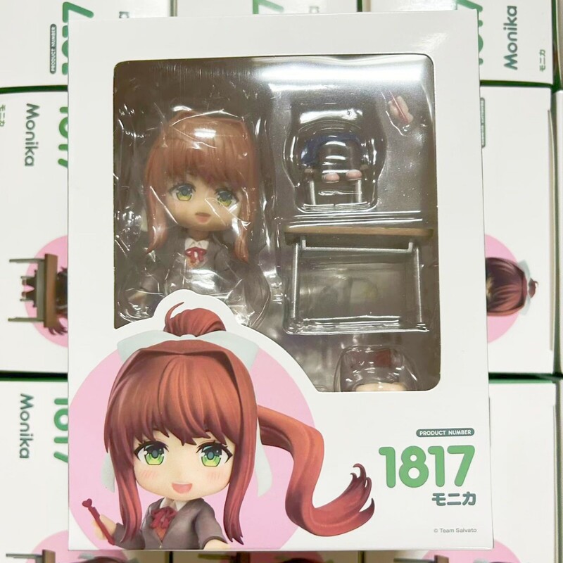 Nendoroid 1817 # Heartbeat Literature Department Monica Face Changeable Action Figure Model Doll Ornament