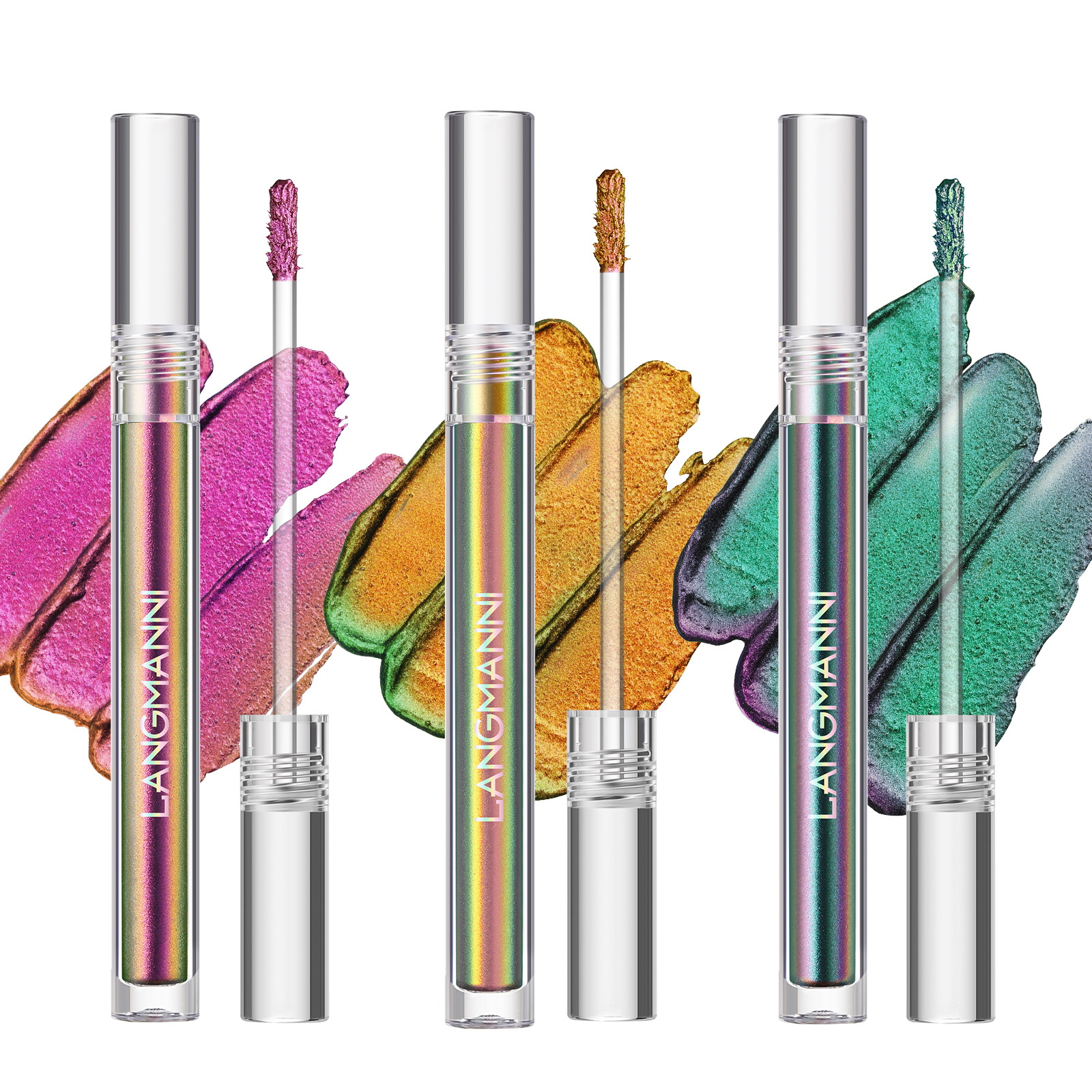 Langmanni Single Chameleon Liquid Eyeshadow shines with eyeshadow liquid eye makeup undefined