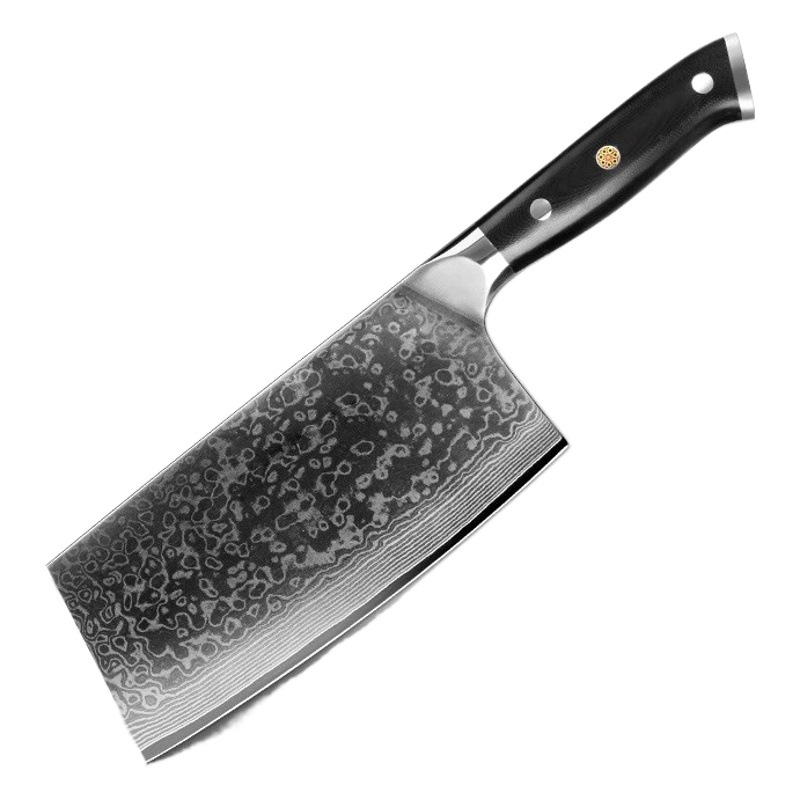 Cuchillo de cocina de acero de Damasco G10 mango de corte de carne cuchillo de hueso cuchillo de fruta combinación de cocina occidental conjunto de cuchillos de cocina