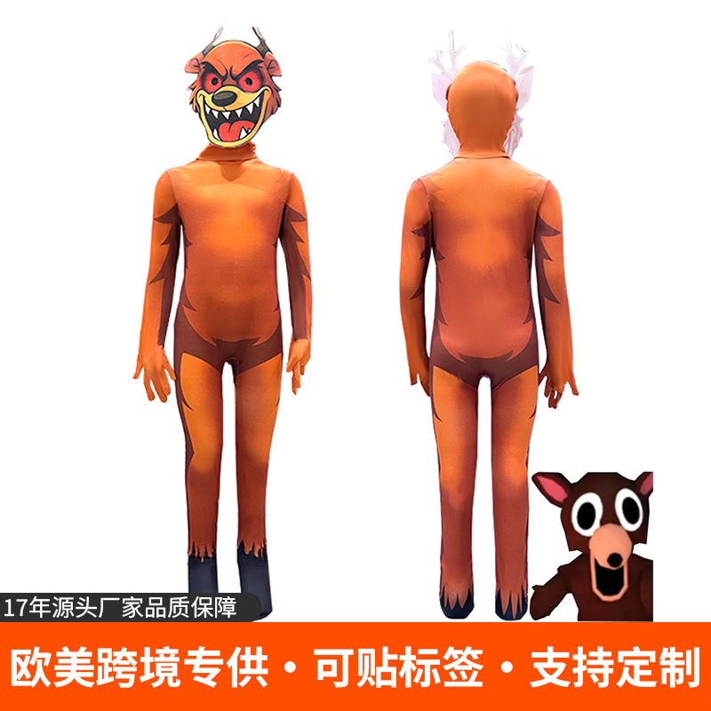 Cross-Border New Halloween Forest 99 Night Cosplay Costume Horror Deer Outfit Christmas Reindeer Monster Performance Costume