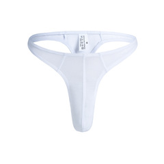 New Men's Underwear Ice Silk Elephant Nose Low Waist Breathable European and American Large Pouch Sexy Solid Color T-Shaped Erotic Underpants 