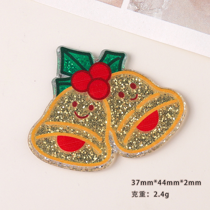 卡通diy树脂配件饰品亚克力圣诞奶油胶发夹手机壳鞋扣钥匙扣吊坠|undefined