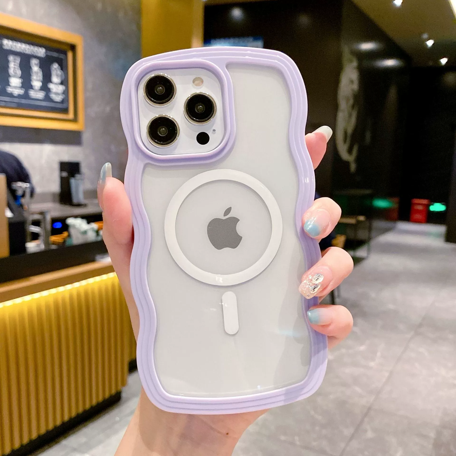 Чехол для iPhone 15 совместимый, волнообразный дизайн, защитный чехол, 2 в 1, 15 Pro Max