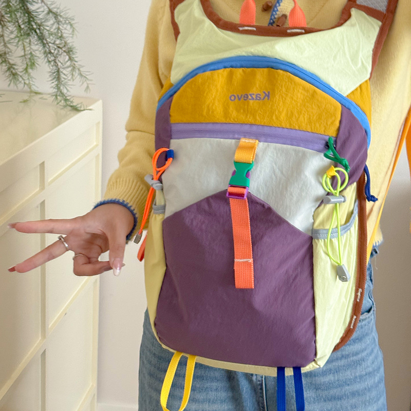 设计感旅行包大容量双肩包男女多巴胺户外登山健身多功能骑行背包