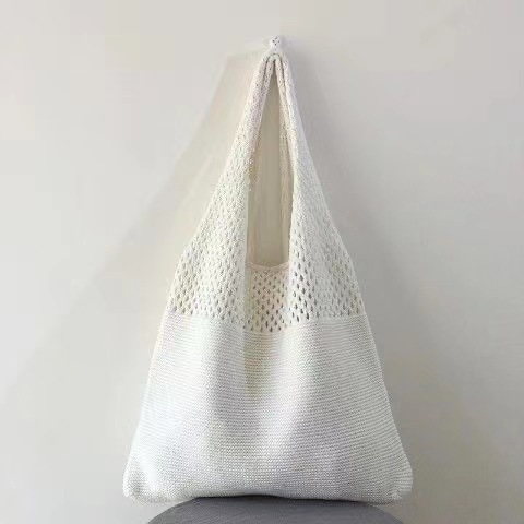 2022 verano nuevo estilo coreano bolsa de malla bolso de compras malla hueco bolsa de playa bolso de hombro de las mujeres