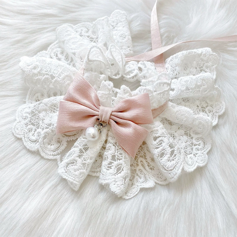 Scarf, eating bib, cute bow tie with bow, gold and silver