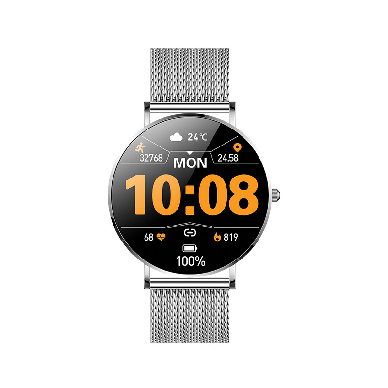 Women's Smart Bluetooth Watch With Call Function, Stainless Steel Band, Heart Rate Monitoring, Sports, Exclusive To_voghion.com