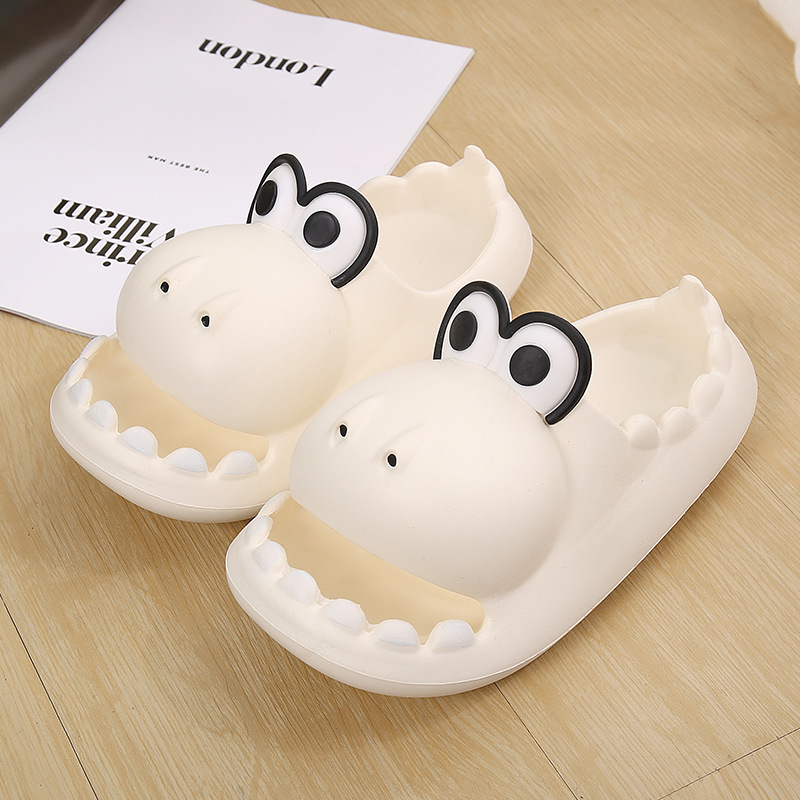 Dinosaurio lindo hogar antideslizante suela gruesa zapatillas para niños verano Niños Niñas EVA cerrado dedo del pie bebé zapatillas al aire libre