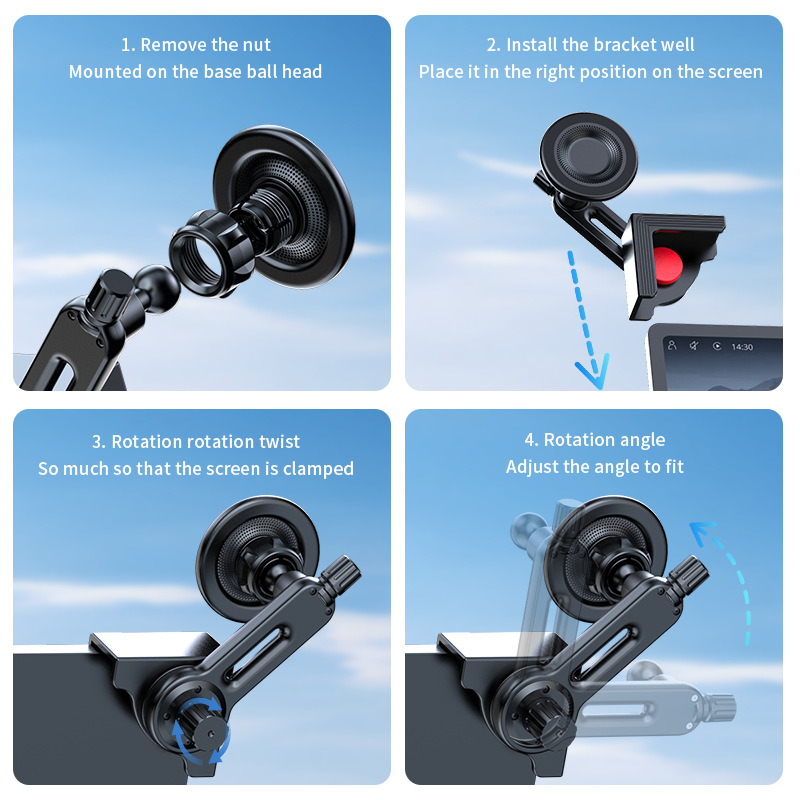 New Energy Vehicle Magnetic Mobile Phone Holder Central Control Screen Special Floating Screen Strong Adsorption Mobile Phone Navigation Holder
